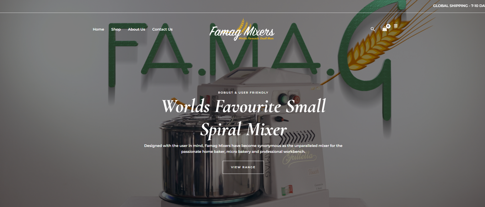 Famag Mixer website homepage