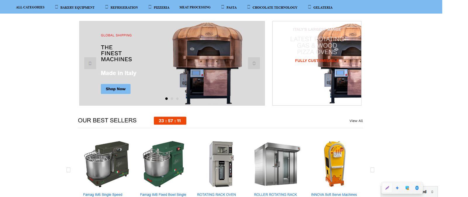 Ferretti Group website homepage