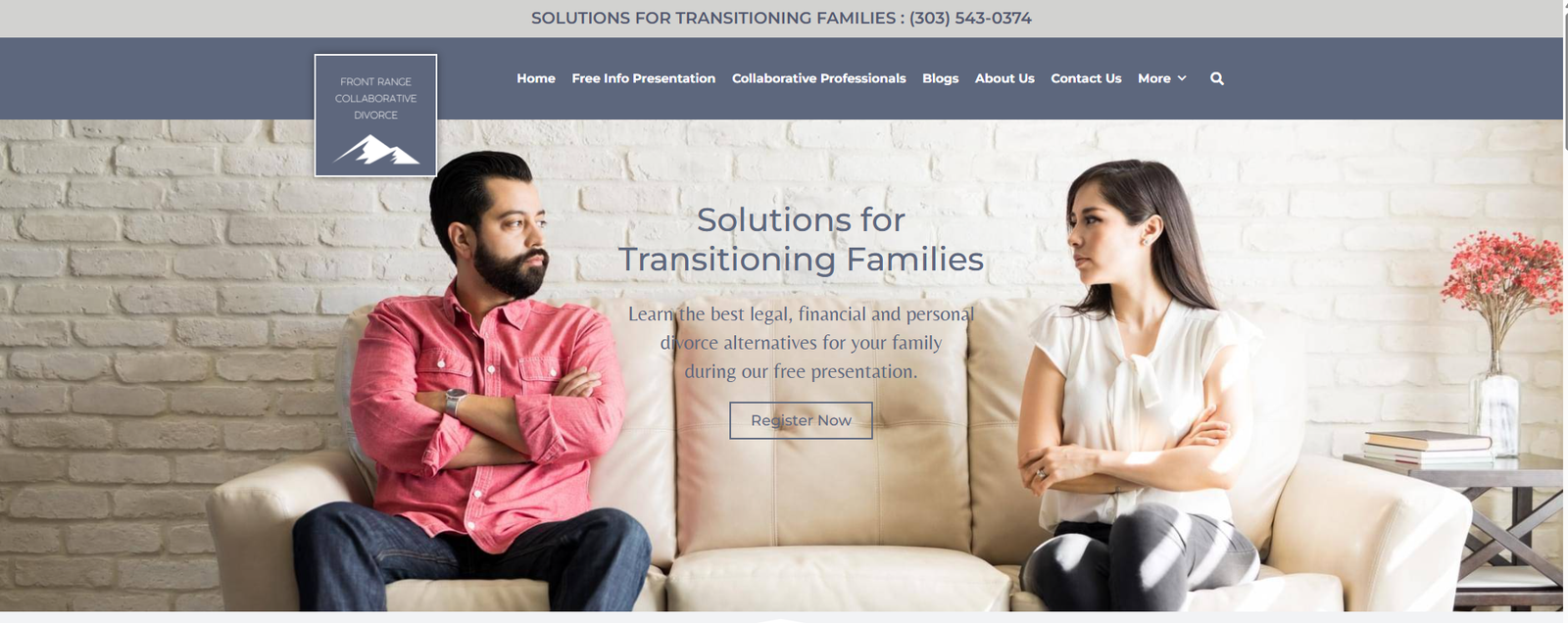 Front Range Collaborative Divorce website homepage